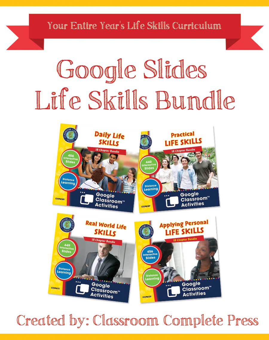 Daily, Practical & Real World Life Skills BUNDLE - Google Slides  Gr. 6-12+ (SPED) - eBook
