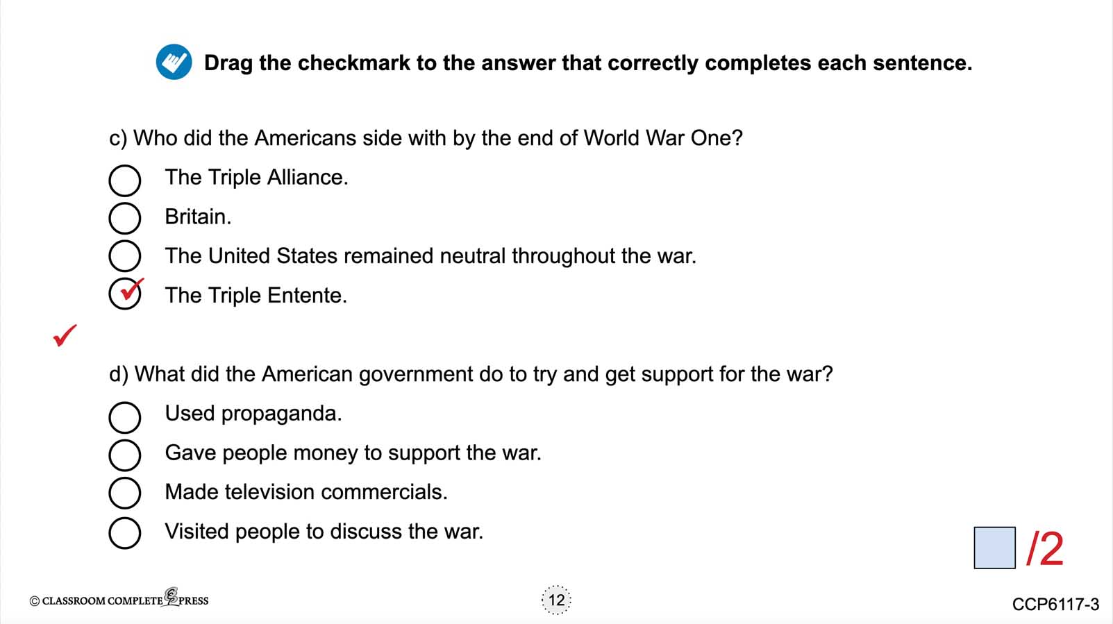 World War 1: The U.S. Enters the War - Google Slides Gr. 5-8 - eBook