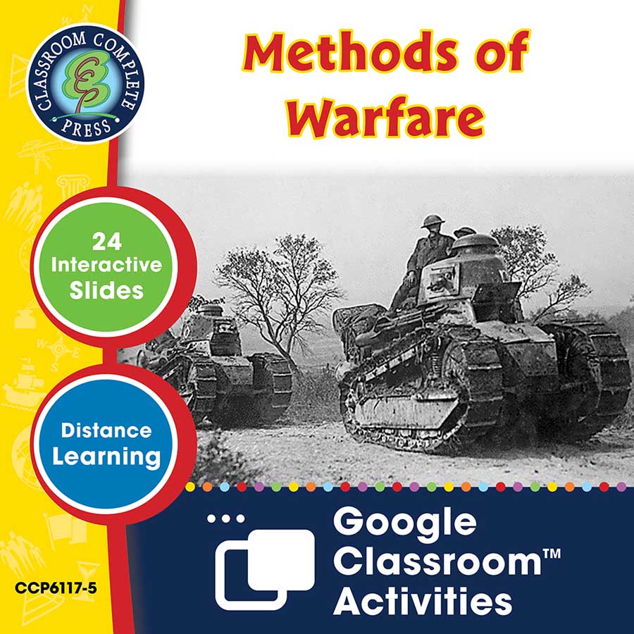 World War 1: Methods of Warfare - Google Slides Gr. 5-8 - eBook