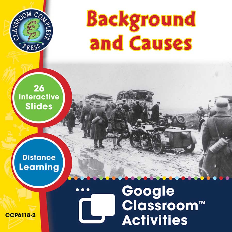 World War 2: Background and Causes - Google Slides Gr. 5-8 - eBook