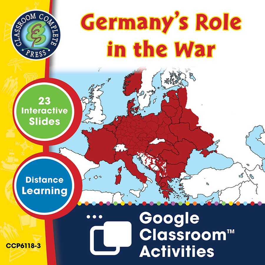 World War 2: Germany's Role in the War - Google Slides Gr. 5-8 - eBook