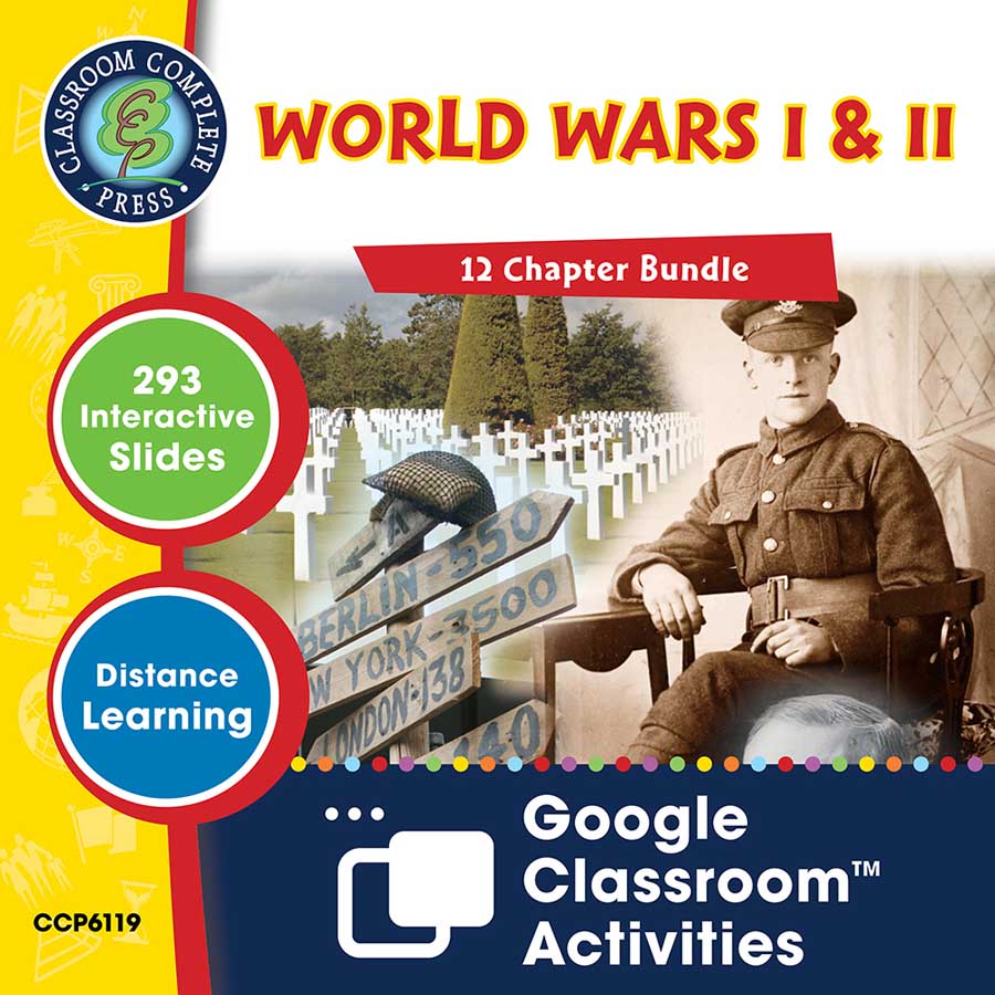 World Wars 1 & 2 BUNDLE - Google Slides Gr. 5-8 - eBook