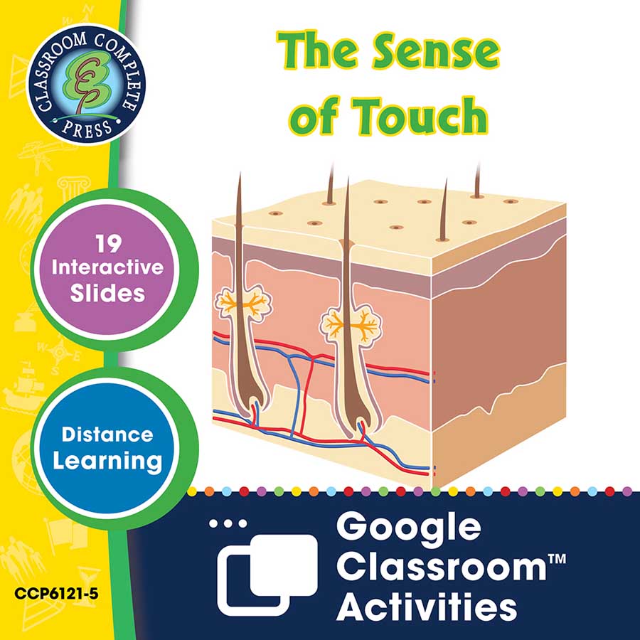 Senses, Nervous & Respiratory Systems: The Sense of Touch - Google Slides Gr. 5-8 - eBook