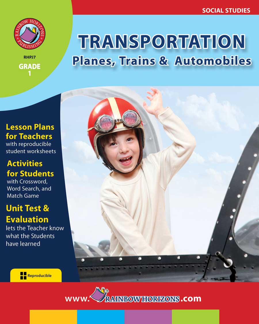 Transportation: Planes, Trains & Automobiles Gr. 1 - print book