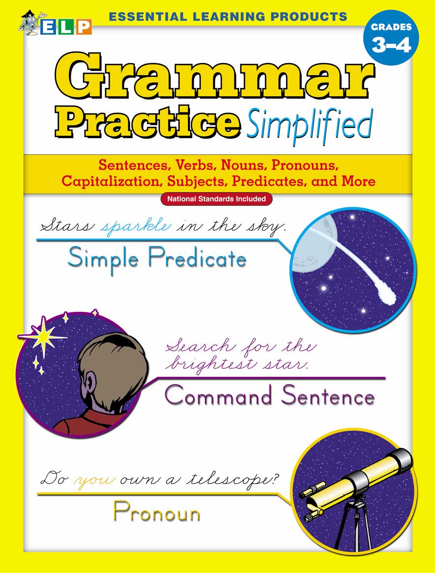 Grammar Practice Simplified: Guided Practice in Basic Skills (Book B, Grades 3-4)
