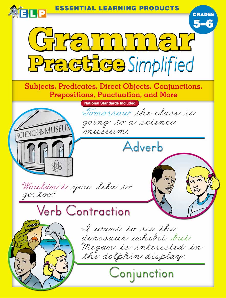 Grammar Practice Simplified: Guided Practice in Basic Skills (Book D, Grades 5-6)
