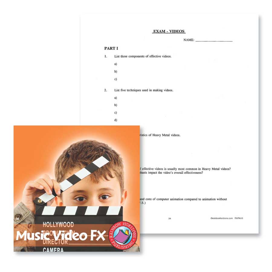 Music Video FX: Exam Gr. 6-8 - WORKSHEET - eBook