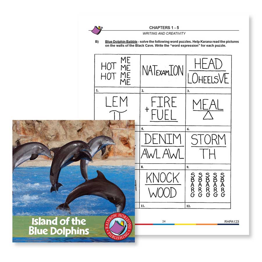 Island of the Blue Dolphins (Novel Study): Word Puzzles Gr. 5-6 - WORKSHEET - eBook