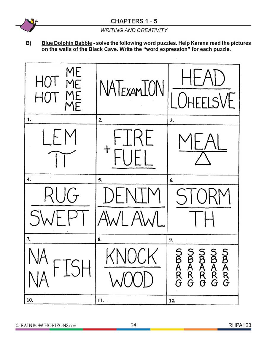 Island of the Blue Dolphins (Novel Study): Word Puzzles Gr. 5-6 - WORKSHEET - eBook