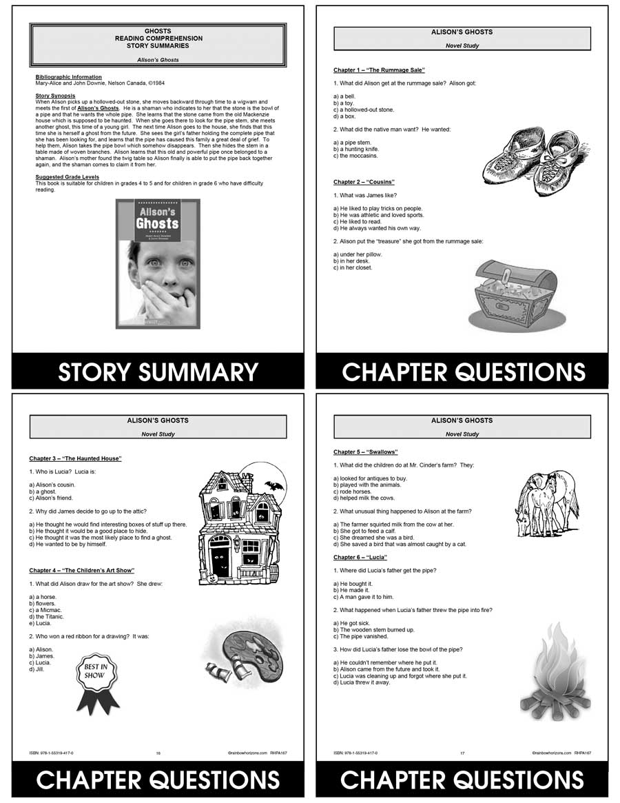 Ghosts: Reading Comprehension (Novel Study) Gr. 3-7 - CHAPTER SLICE - eBook